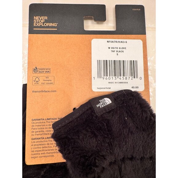 North Face Osito Etip Glove Women’s Size Small Black NWT $40 Soft - Picture 2 of 4